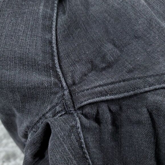 Madewell 9" Mid High Rise Skinny Jeans Ripped Distressed Size 25 Black Sea H2230 - Picture 5 of 13